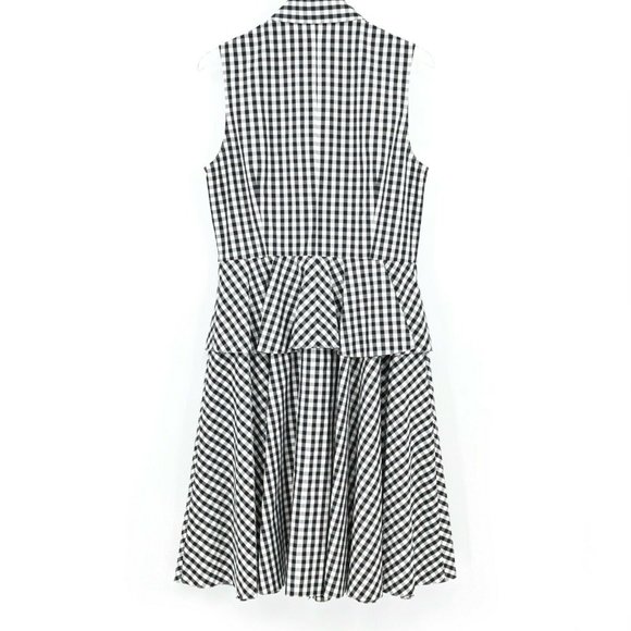 MICHAEL KORS Collection knee length 12 Gingham Poplin Belted Shirt Dress $1490 - Picture 5 of 12